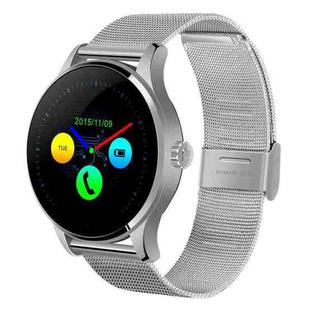 K88H 1.22 inch 2.5D Curved Screen Bluetooth 4.0 IP54 Waterproof Metal Strap Smart Bracelet with Heart Rate Monitor & BT Call & Pedometer & Call Reminder & SMS / Twitter Alerts & Anti lost & Remote Camera Functions For Android 4.4 OS and IOS 7.0 or Above Devices(Silver)