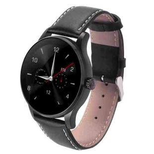 K88H 1.22 inch 2.5D Curved Screen Bluetooth 4.0 IP54 Waterproof Couples Style Leather Strap Smart Bracelet with Heart Rate Monitor & BT Call & Pedometer & Call Reminder & SMS / Twitter Alerts & Anti lost & Remote Camera Functions For Android 4.4 OS and IOS 7.0 or Above Devices(Black)