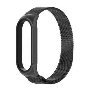 Mijobs Milan CS Metal Magnetic Watch Band for Xiaomi Mi Band 3 & 4 & 5 & 6, Host not Include(Black)