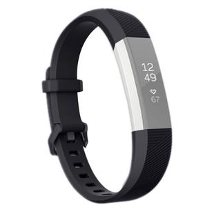 For Fitbit Alta Smart Watch Silicone Watchband, Length: about 23.8cm(Black)