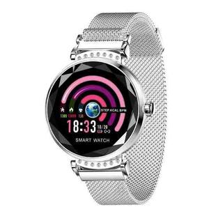 H2 1.04 inch IPS Color Screen Women Smartwatch IP67 Waterproof, Support Call Reminder /Heart Rate Monitoring /Blood Pressure Monitoring/Sleep Monitoring/Predict Menstrual Cycle Intelligently (Silver Grey)