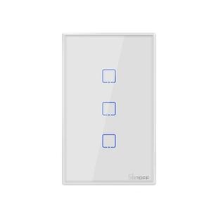 Sonoff T2 Touch 120mm Tempered Glass Panel Wall Switch Smart Home Light Touch Switch, Compatible with Alexa and Google Home, AC 100V-240V, US Plug