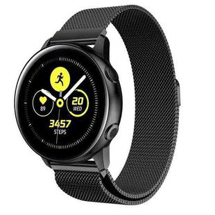Milanis Magnetic Stainless Steel Mesh Wrist Strap WatchBand for Galaxy Watch Active 20mm(Black)