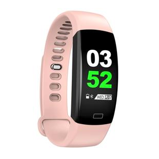 F64HR 0.96 inch TFT Color Screen Smart Bracelet IP68 Waterproof, Support Call Reminder/ Heart Rate Monitoring /Blood Pressure Monitoring/ Sleep Monitoring/Blood Oxygen Monitoring (Pink)