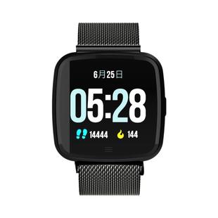 DTNO.1 G12 1.3 inches OLED Color Screen Smart Bracelet IP67 Waterproof, Steel Watchband, Support Call Reminder /Heart Rate Monitoring /Sedentary Reminder /Multi-sport Mode(Black)