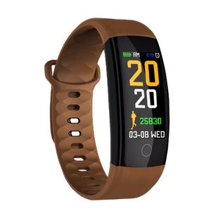 QS01 0.96 inches TFT Color Screen Smart Bracelet IP67 Waterproof, Support Call Reminder /Heart Rate Monitoring /Sleep Monitoring /Blood Pressure Monitoring /Sedentary Reminder (Coffee)