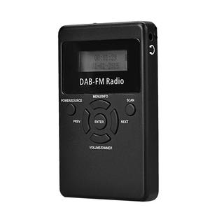 HRD-101 Portable Mini Digital DAB+FM Radio with Lanyard & Headset(Black)