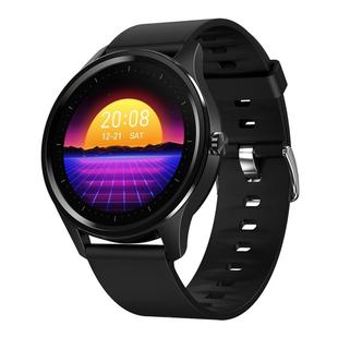 DT55 1.3 inch Round Touch Always-on Screen Smart Watch, Support Heart Rate Monitoring / Sleep Monitoring / Pedometer / Calories, Silicone Strap(Black)