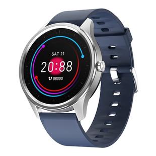 DT55 1.3 inch Round Touch Always-on Screen Smart Watch, Support Heart Rate Monitoring / Sleep Monitoring / Pedometer / Calories, Silicone Strap(Blue)