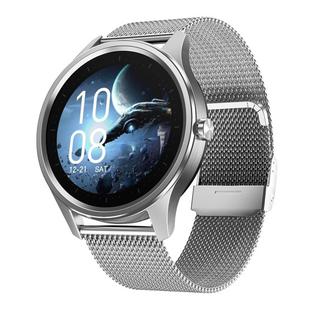 DT55 1.3 inch Round Touch Always-on Screen Smart Watch, Support Heart Rate Monitoring / Sleep Monitoring / Pedometer / Calories, steel belt(Silver)