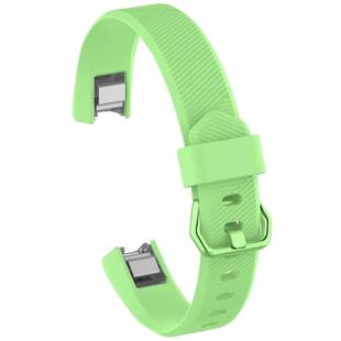 Solid Color Silicone Watch Band for FITBIT Alta / HR, Size: L(Cyan)