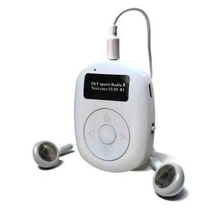 C1 Portable Mini Clip Clasp FM / DAB Digital Radio, Support Bluetooth Playback & White Noise(White)