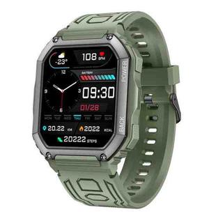 KR06 Waterproof Pedometer Sport Smart Watch, Support Heart Rate / Blood Pressure Monitoring / BT Calling(Green)