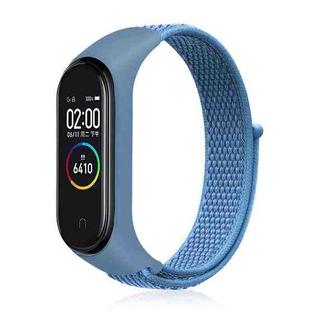 Smart Watch Nylon Woven Watch Band for Xiaomi Mi Band 3 / 4(Blue)