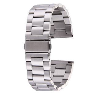 For Fitbit Blaze Smart Watch Butterfly Buckle 3 Beads Stainless Steel Watchband(Silver)