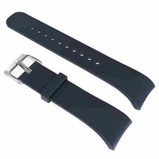 Solid Color Leather Watch Band for Galaxy Gear Fit2 R360 (Grey)