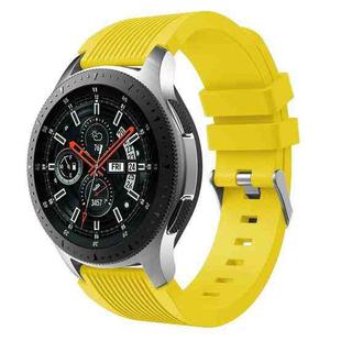 Vertical Grain Watch Band for Galaxy Watch 46mm(Yellow)