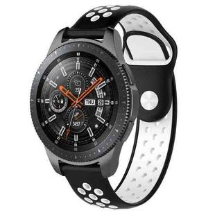 Double Color Watch Band for Galaxy Watch 46mm(Black White)