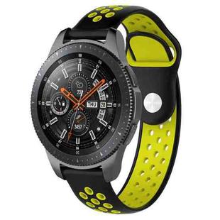 Double Color Watch Band for Galaxy Watch 46mm(Black Yellow)