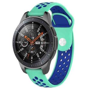 Double Color Watch Band for Galaxy Watch 46mm(Cyan)