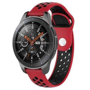 Double Color Watch Band for Galaxy Watch 46mm(Red Black)
