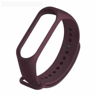 Pure Color Soft TPU  Watch Bands for Xiaomi Mi Band 4, Host Not Included(Wine Red)