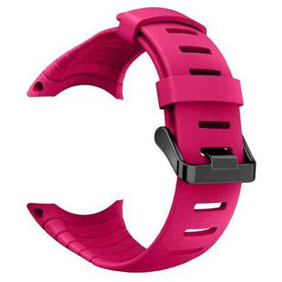 For Sunnto Core Series Square Steel Buckle Silicone TPU Watch Band(Magenta)