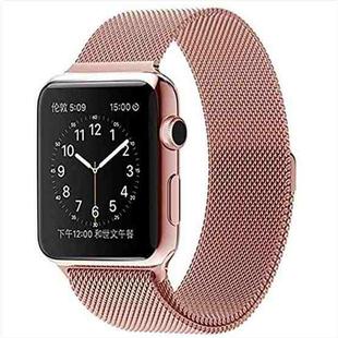 Milanese Loop Magnetic Stainless Steel Watch Band for Apple Watch Series 10 42mm / 9&8&7 41mm / SE 3&SE 2&6&SE&5&4 40mm / 3&2&1 38mm(Rose Pink)