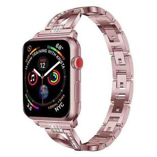 Colorful Diamond Stainless Steel Watch Band for Apple Watch Series 7 41mm / 6 & SE & 5 & 4 40mm / 3 & 2 & 1 38mm(Purple)