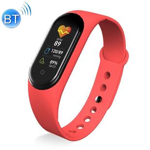 Mi5 0.96 inch Color Screen Smart Bracelet, Support Call Reminder /Heart Rate Monitoring/Sleep Monitoring/Blood Pressure Monitoring (Red)