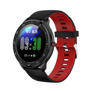 Z06 Fashion Smart Sports Watch, 1.3 inch Full Touch Screen, 5 Dials Change, IP67 Waterproof, Support Heart Rate / Blood Pressure Monitoring / Sleep Monitoring / Sedentary Reminder (Black Red)