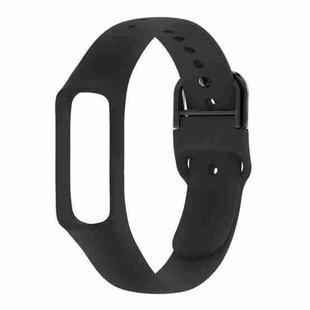 Smart Watch Pure Color Silicone Watch Band for Galaxy Fit-e(Black)