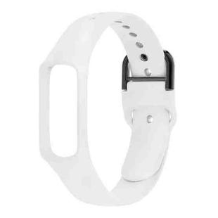 Smart Watch Pure Color Silicone Watch Band for Galaxy Fit-e(White)