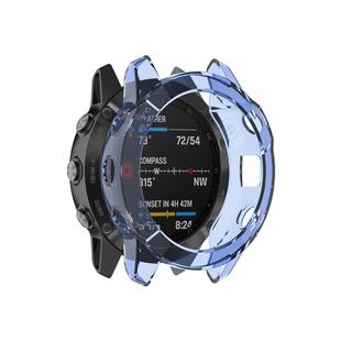 For Garmin Fenix 6 TPU Half Coverage Smart Watch Protevtice Case(Blue)