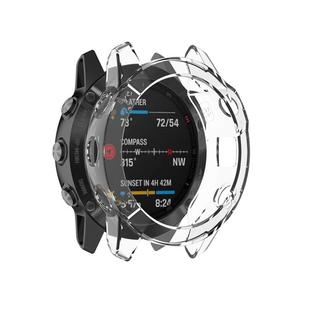 For Garmin Fenix 6 TPU Half Coverage Smart Watch Protevtice Case(White)