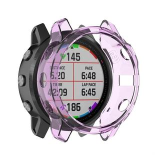 For Garmin Fenix 6s TPU Half Coverage Smart Watch Protevtice Case(Purple)