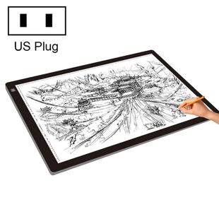 23W 12V LED Three Level of Brightness Dimmable A2 Acrylic Copy Boards Anime Sketch Drawing Sketchpad, US Plug