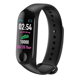 M3 0.96 inches TFT Color Screen Smart Bracelet IP67 Waterproof, Support Call Reminder /Heart Rate Monitoring /Blood Pressure Monitoring /Sleep Monitoring /Weather Forecast (Black)