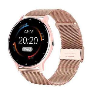 ZL02D 1.28 inch IP67 Waterproof Steel Band Smart Watch Support Heart Rate Monitoring (Pink)