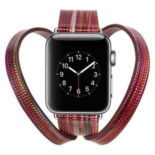 Colourful Sheep Leather Crown Watch Band for Apple Watch Series 3 & 2 & 1 38mm