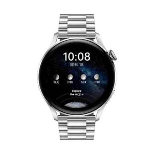 Original Huawei Watch 3 46mm Exclusive Version Stainless Steel Metal Strap Smart Watch GLL-AL00 1.43 inch AMOLED Color Screen Bluetooth 5.2 5ATM Waterproof Smart Watch, Support Sleep Monitoring / Blood Oxygen Monitoring / Information Reminder / Blood Sugar Management