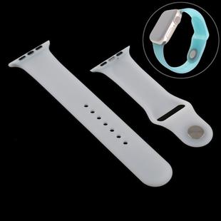 Pure Color Silicone Wrist Strap Watchband for Apple Watch Series 7 45mm / 6 & SE & 5 & 4 44mm / 3 & 2 & 1 42mm(White)