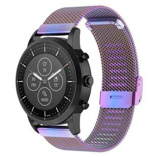 22mm Metal Mesh Wrist Strap Watch Band for Fossil Hybrid Smartwatch HR, Male Gen 4 Explorist HR, Male Sport (Colour)