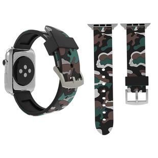 For Apple Watch Series 3 & 2 & 1 42mm Fashion Camouflage Pattern Silicone Watch Band(White)