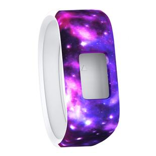 Nebula Pattern Silicone Sport Watch Band for Garmin Vivofit JR, Size: Large(Purple)