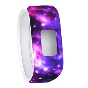 Nebula Pattern Silicone Sport Watch Band for Garmin Vivofit JR, Size: Small(Purple)