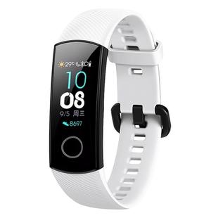 Solid Color Silicone Watch Band for Huawei Honor Band 4(White)