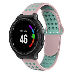 Double Colour Silicone Sport Watch Band for Garmin Forerunner 220 / Approach S5 / S20(Mint Green + Light Pink)