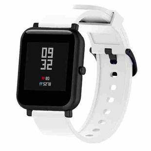 Silicone Glossy Sport Watch Band for Huami Amazfit Bip Lite Version 20mm(White)