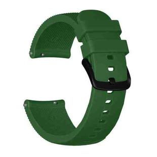 Crazy Horse Texture Silicone Watch Band for Huami Amazfit Bip Lite Version 20mm(Army Green)